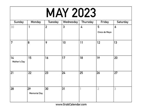 calendar 2023 may month|may 2023 calendar important days.